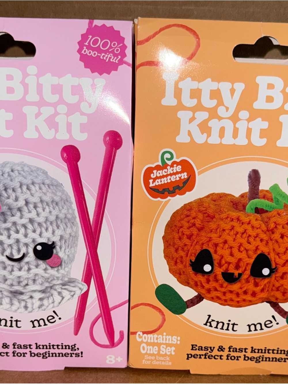 Itty Bitty Knit Kit - Pink & Orange Kids Knitting Toy Set